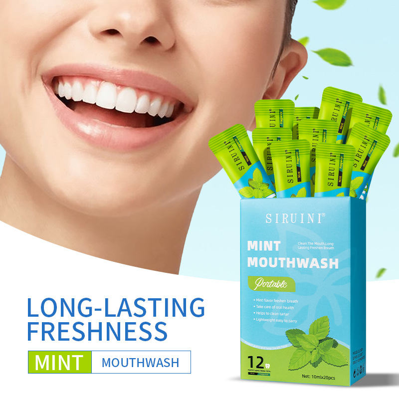 Whitening Mouthwash - 20PCS Wegwerp Mondwater Niet-alcohol Alcoholvrij Citroen