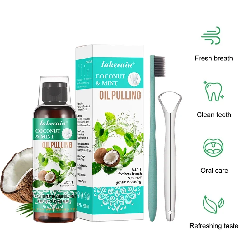 Teeth Whitening With Coconut Oil - 60/100/200/250 ml Kokosnoot Munt Trekken Olie