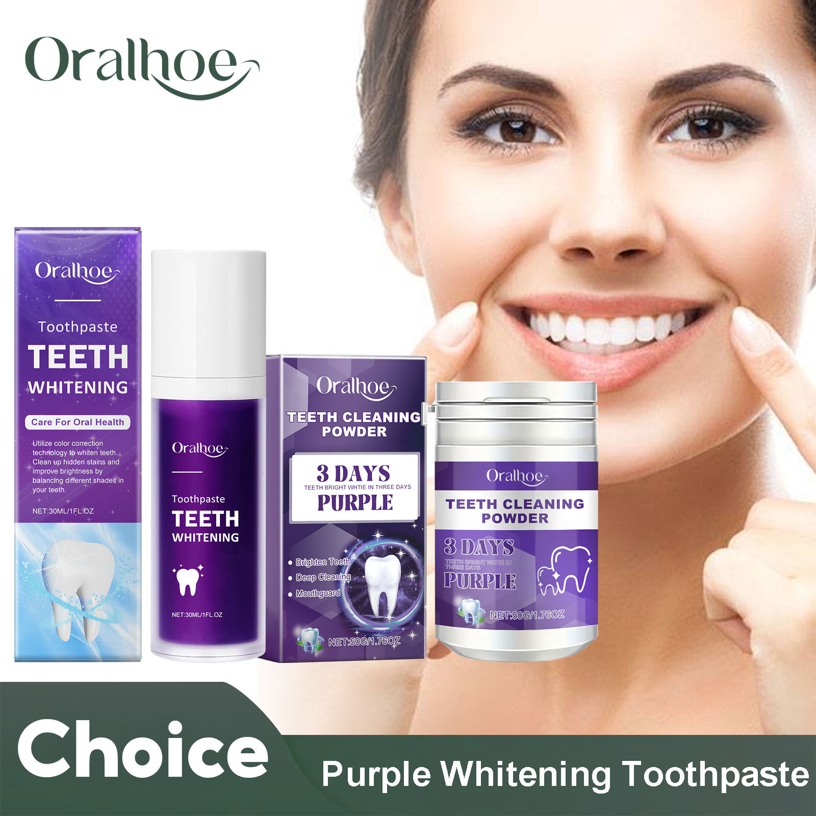 Teeth Whitening Clinic - Paarse Corrector Tanden Whitening Tandpasta Diepe