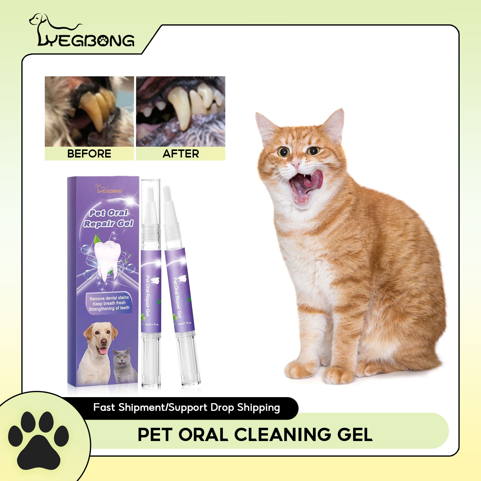 Whitening Mouthwash - Huisdier Orale Reparatie Gel Puppy Tandsteen