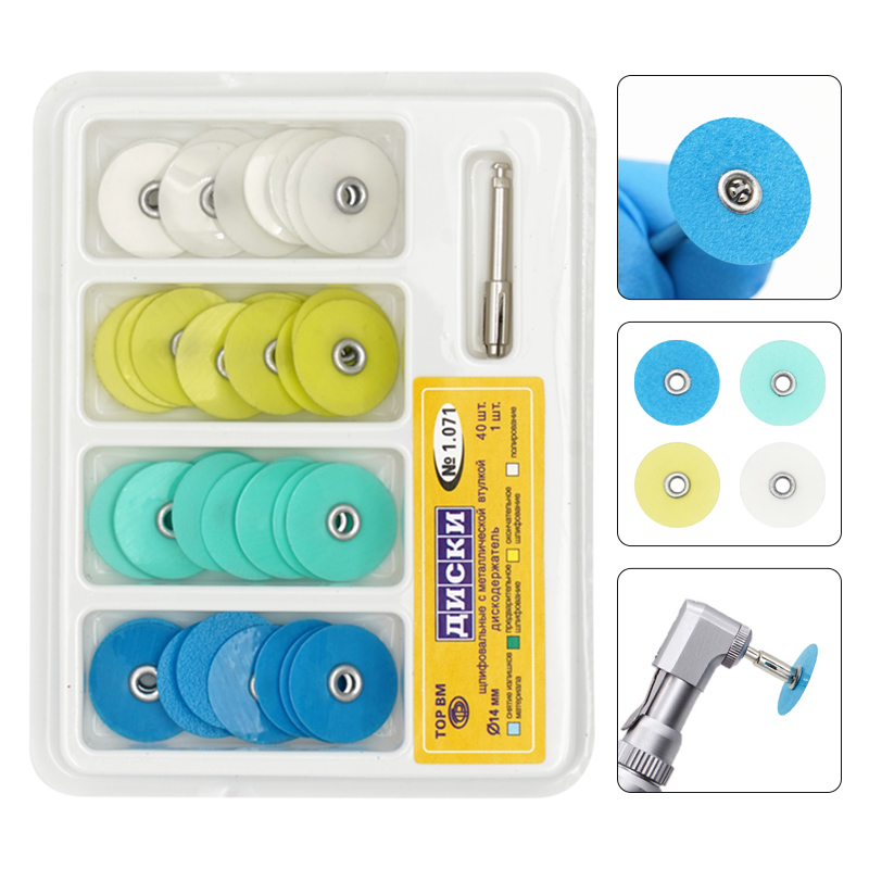 Teeth Whitening Express - 40 stks/doos Tandheelkundige Polijstschijven Holding Staaf