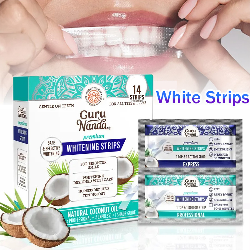 Teeth Whitening With Coconut Oil - 1/2/3 Dozen Kokosolie Witte Strips, Tandenbleekstrips
