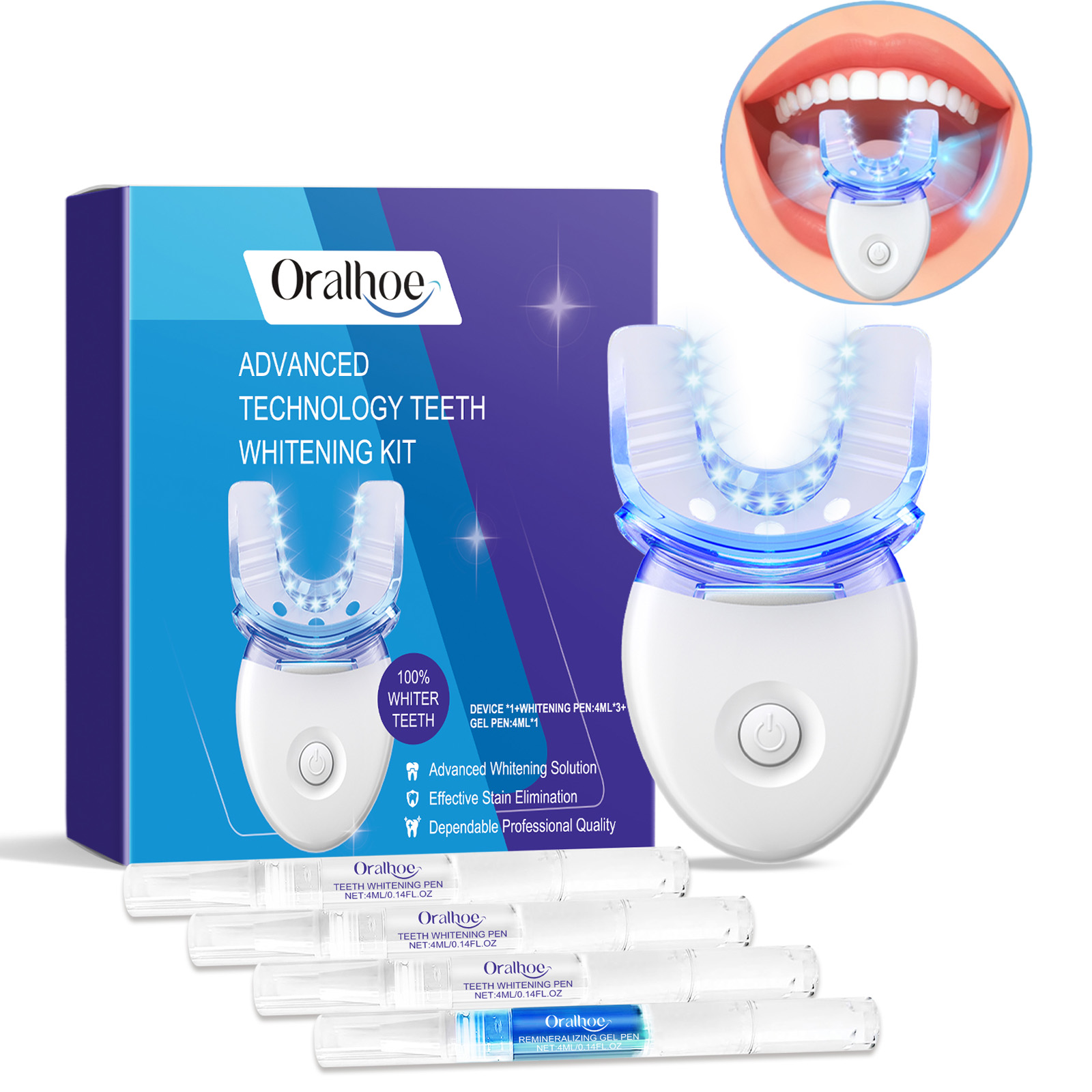 Whitening Mouthwash - Professionele Tanden Whitening LED Light Kit