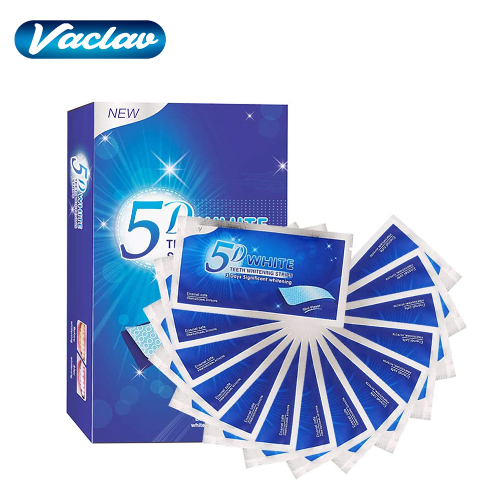 Teeth Whitening Clinic - 5D Witmakende Tandstrips, Whitening Gel, Witmakende