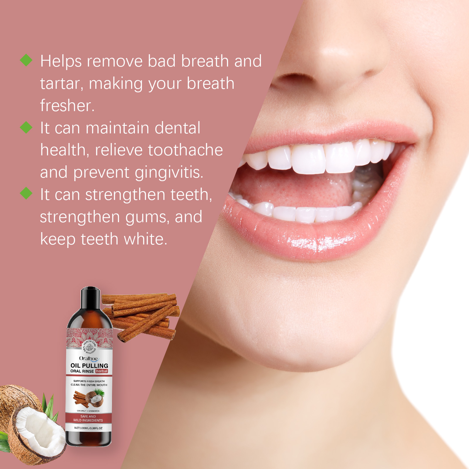 Kokosnoot Trekken Olie Mondwat - Teeth Whitening With Coconut Oil recensie en prijs