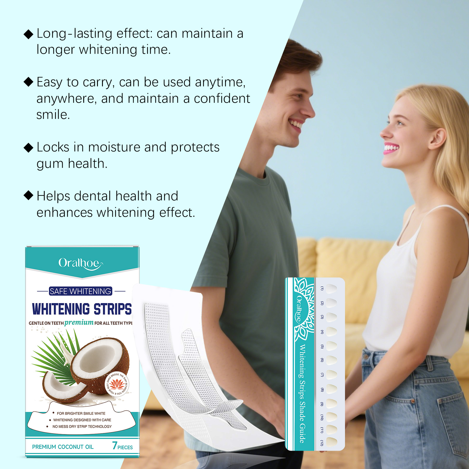 Tandenbleekstrips met kokosoli - Teeth Whitening With Coconut Oil recensie en prijs
